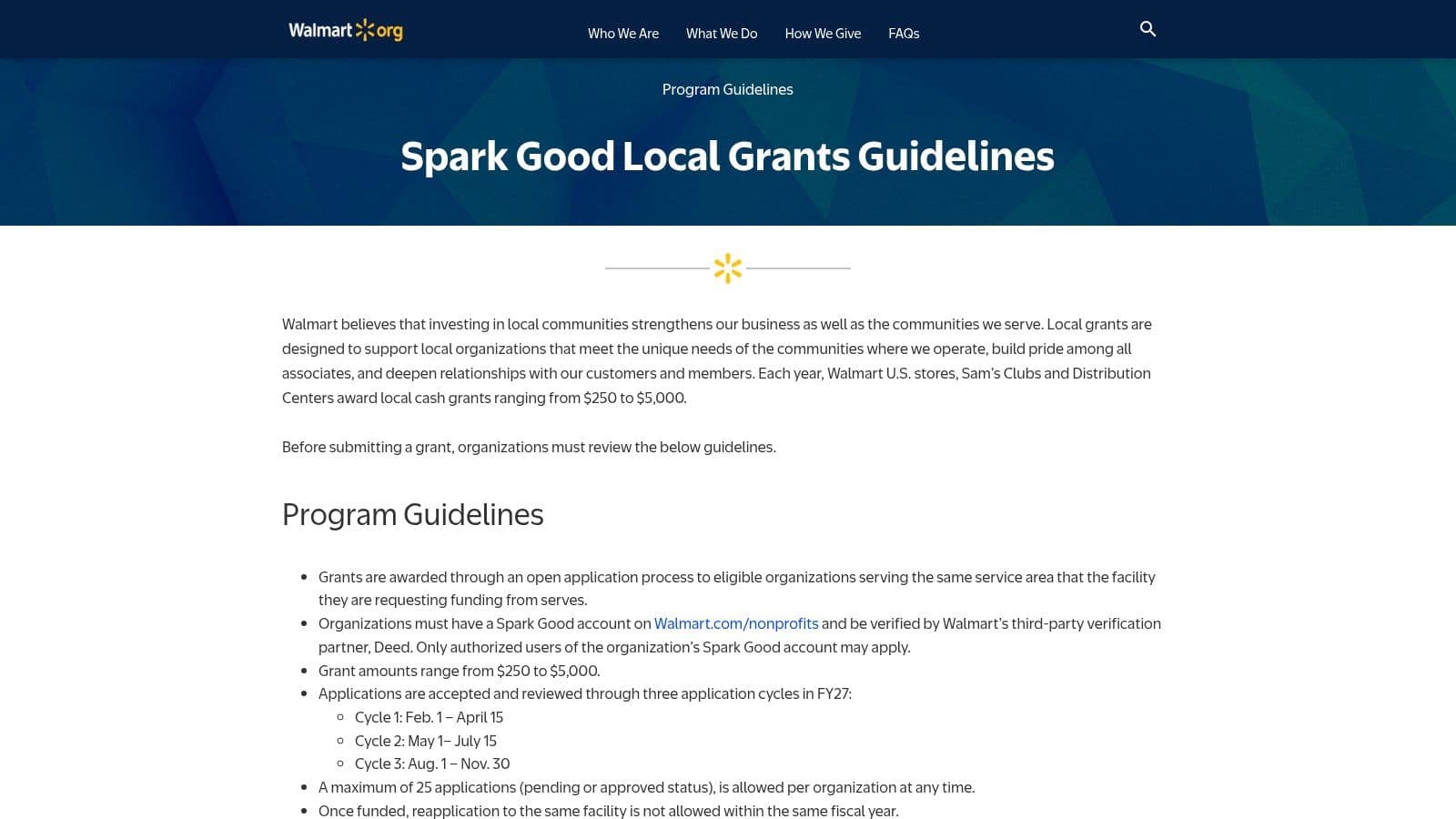 Walmart Spark Good Local Community Grants