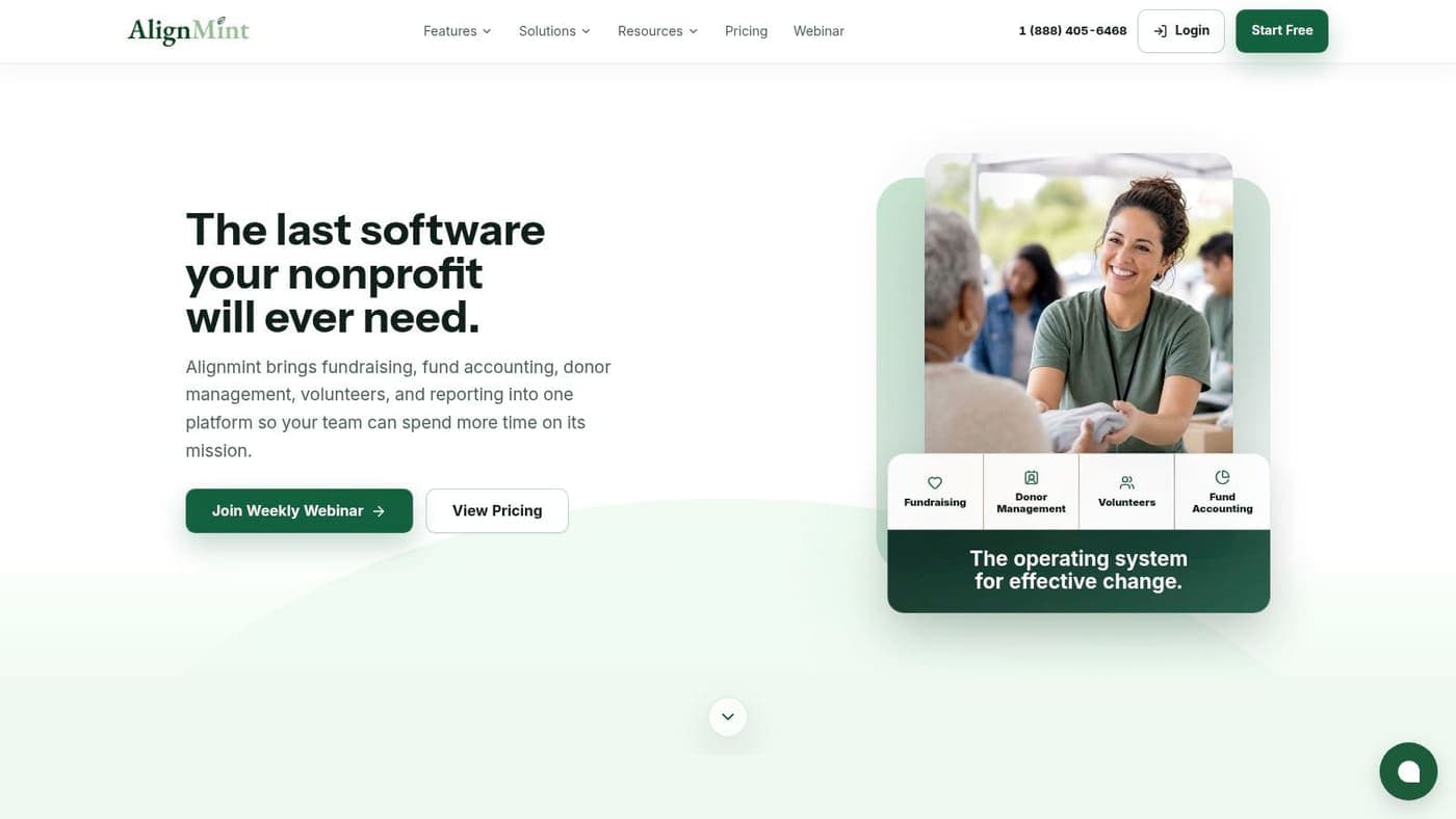 AlignMint grant management software with nonprofit fund accounting connected
