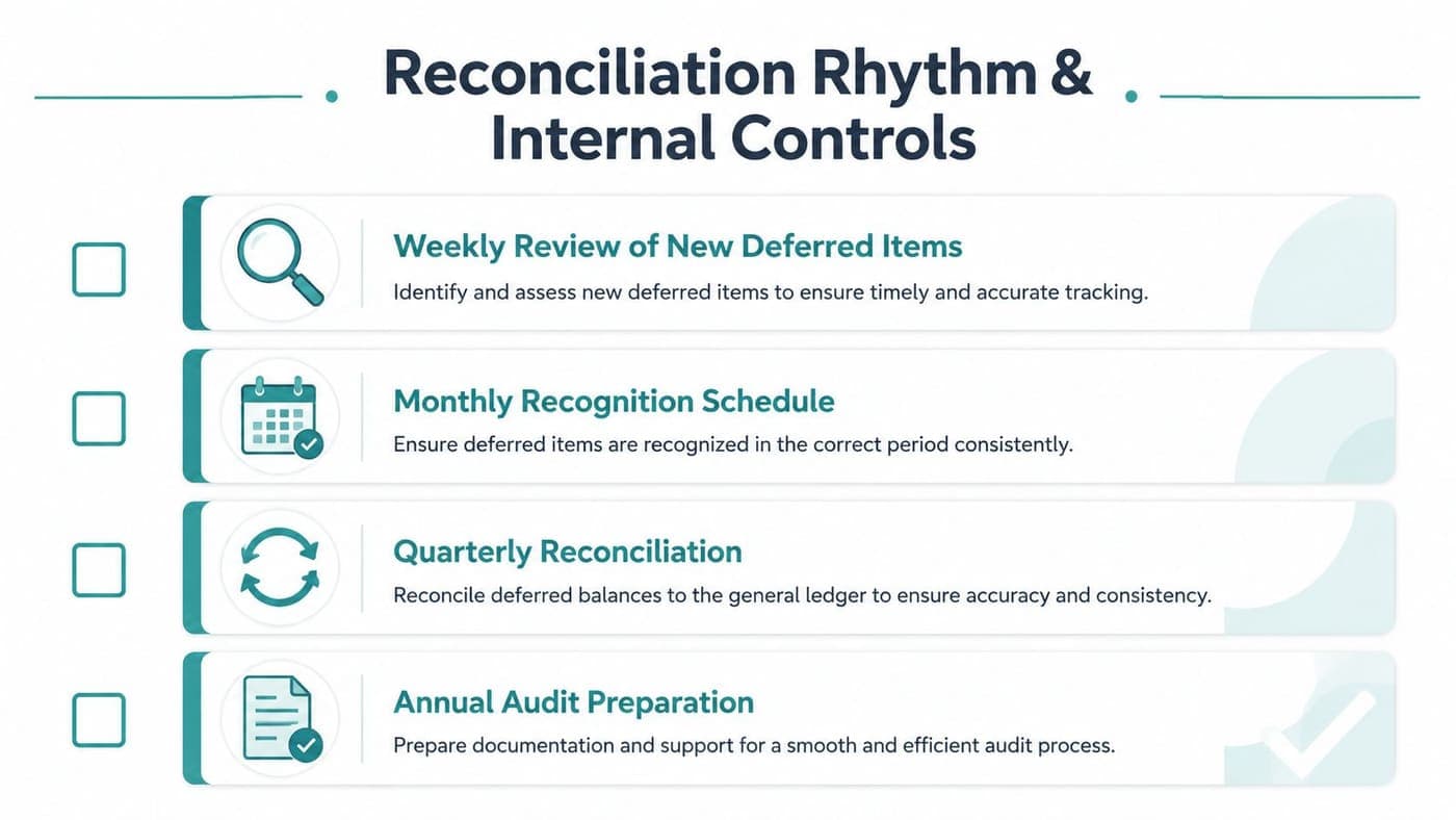 Internal controls checklist for nonprofit deferred revenue reconciliation