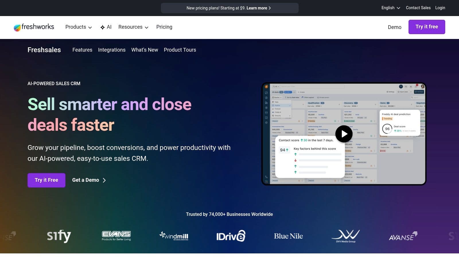 Freshsales by Freshworks (Free)