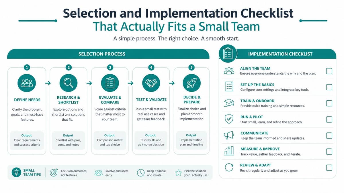 Five-step selection checklist for choosing a non profit app
