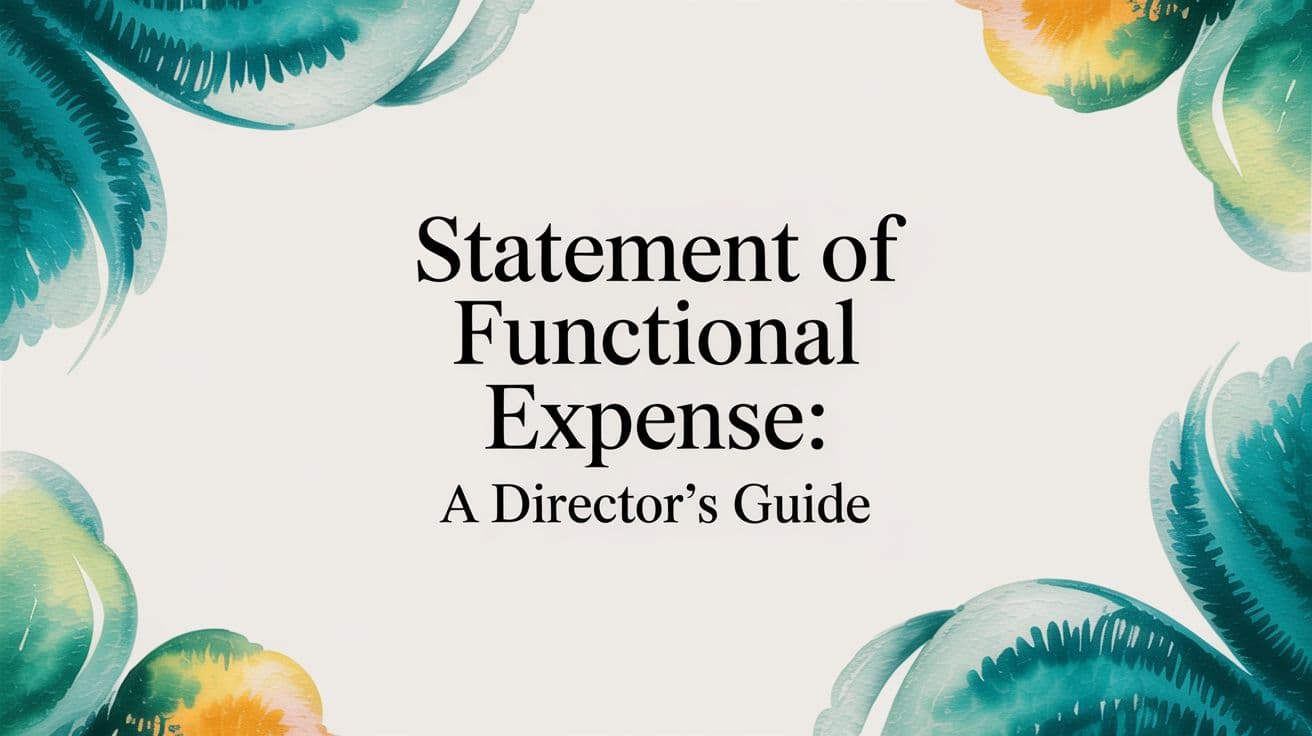 Statement of Functional Expense: Guide - Alignmint nonprofit software
