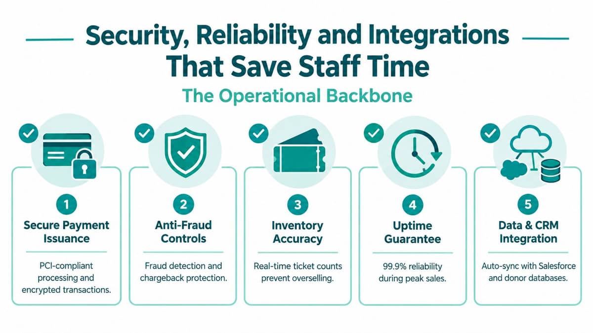 Five operational features of a secure and reliable event ticketing system