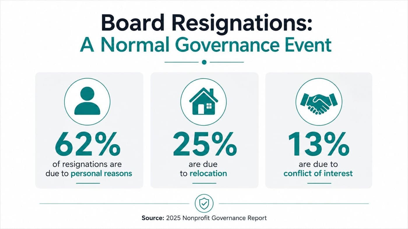 Common reasons nonprofit board members resign and how to respond professionally