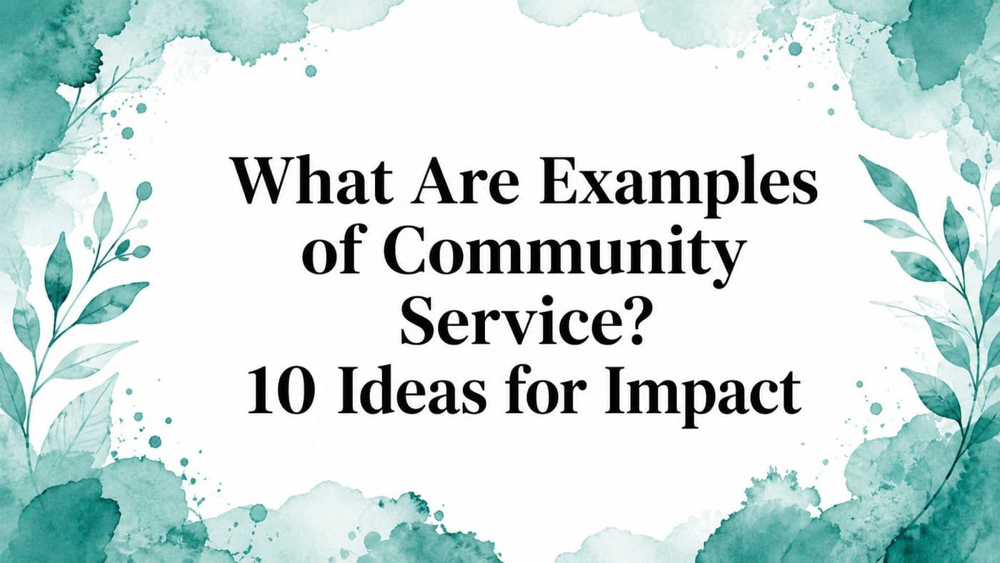 What Are Community Service Examples? 10 Ideas - AlignMint nonprofit software