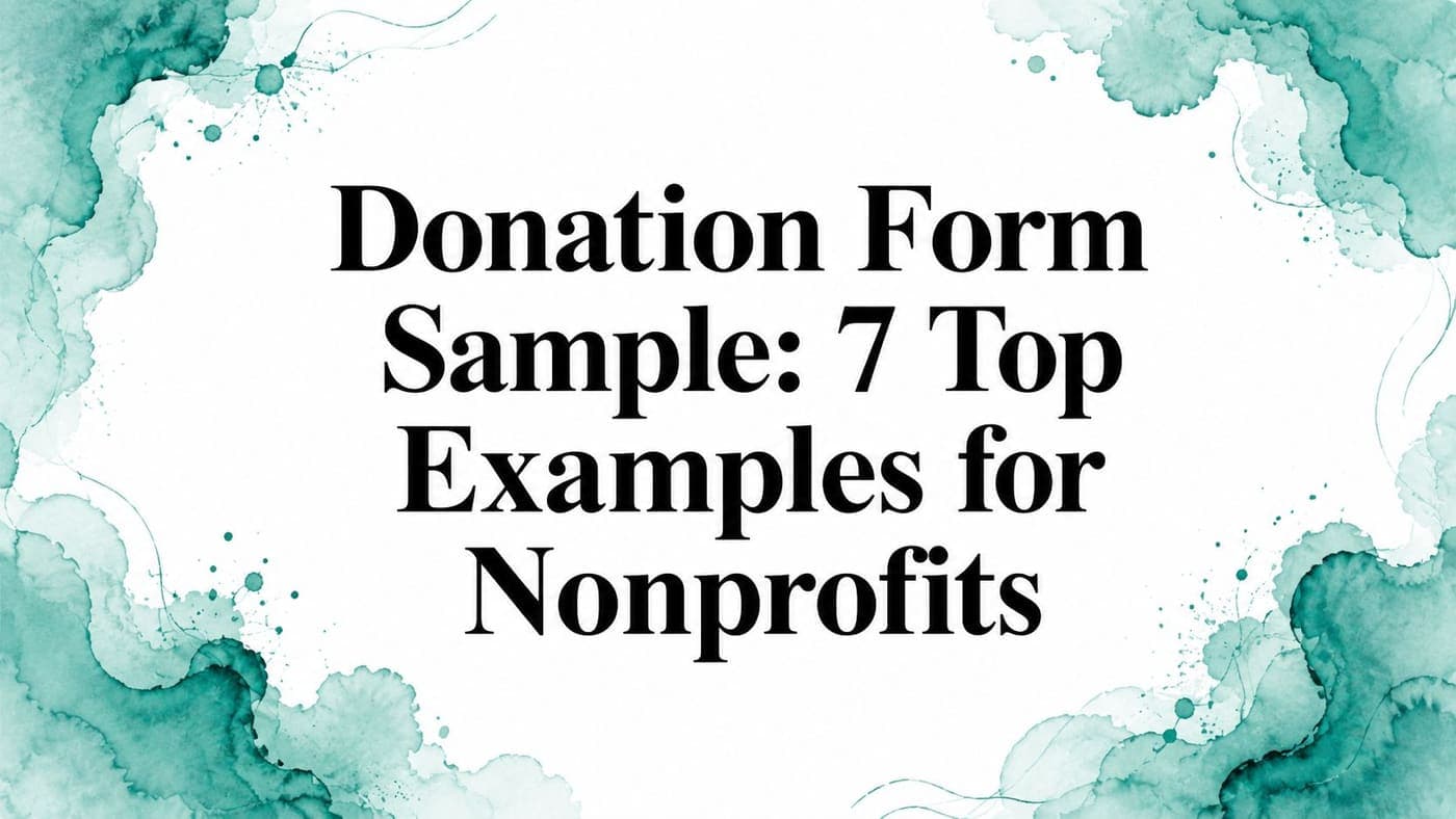 Nonprofit donation form sample comparison for online giving pages