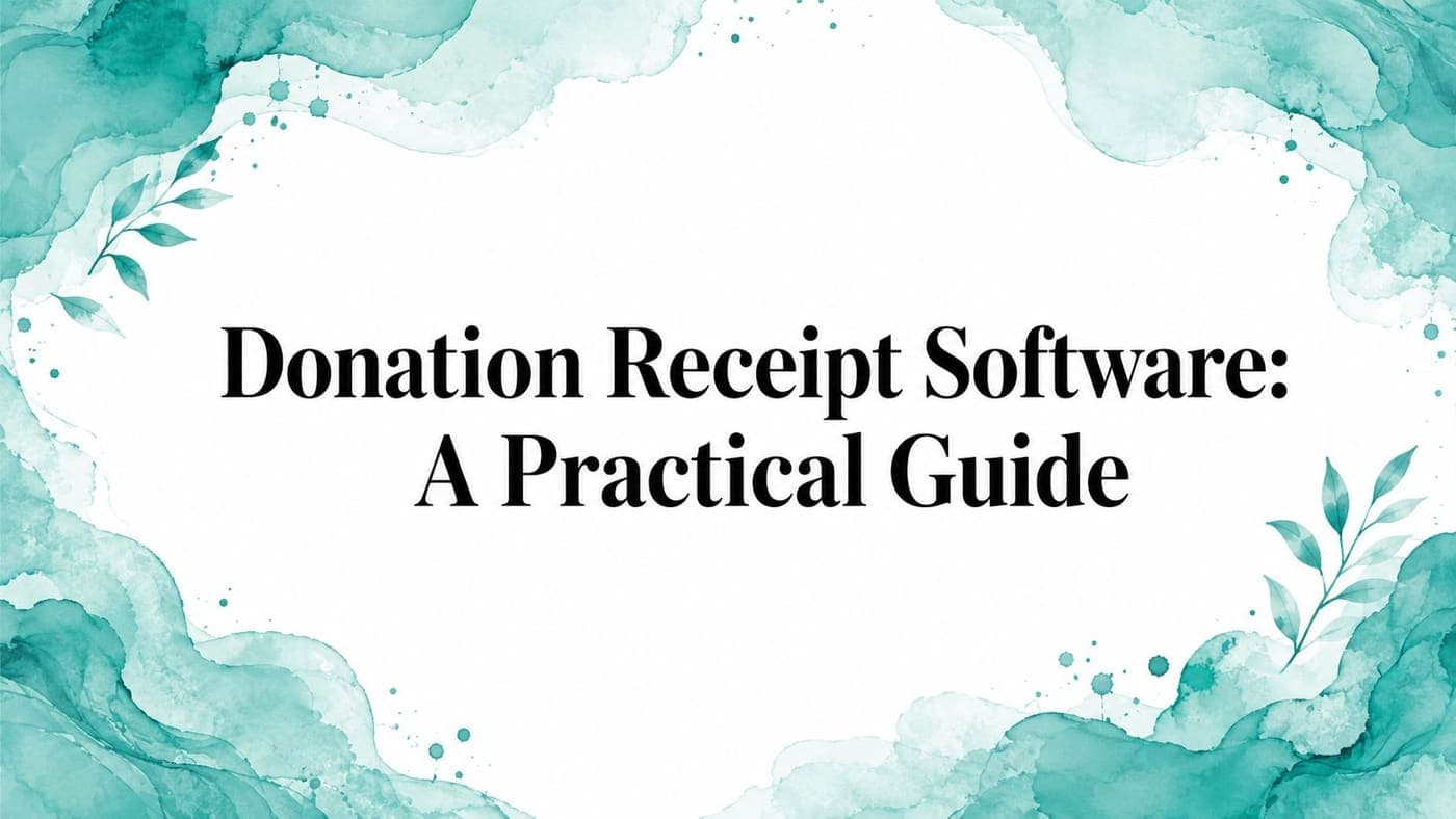 Nonprofit bookkeeper issuing donation receipts from a connected gift record