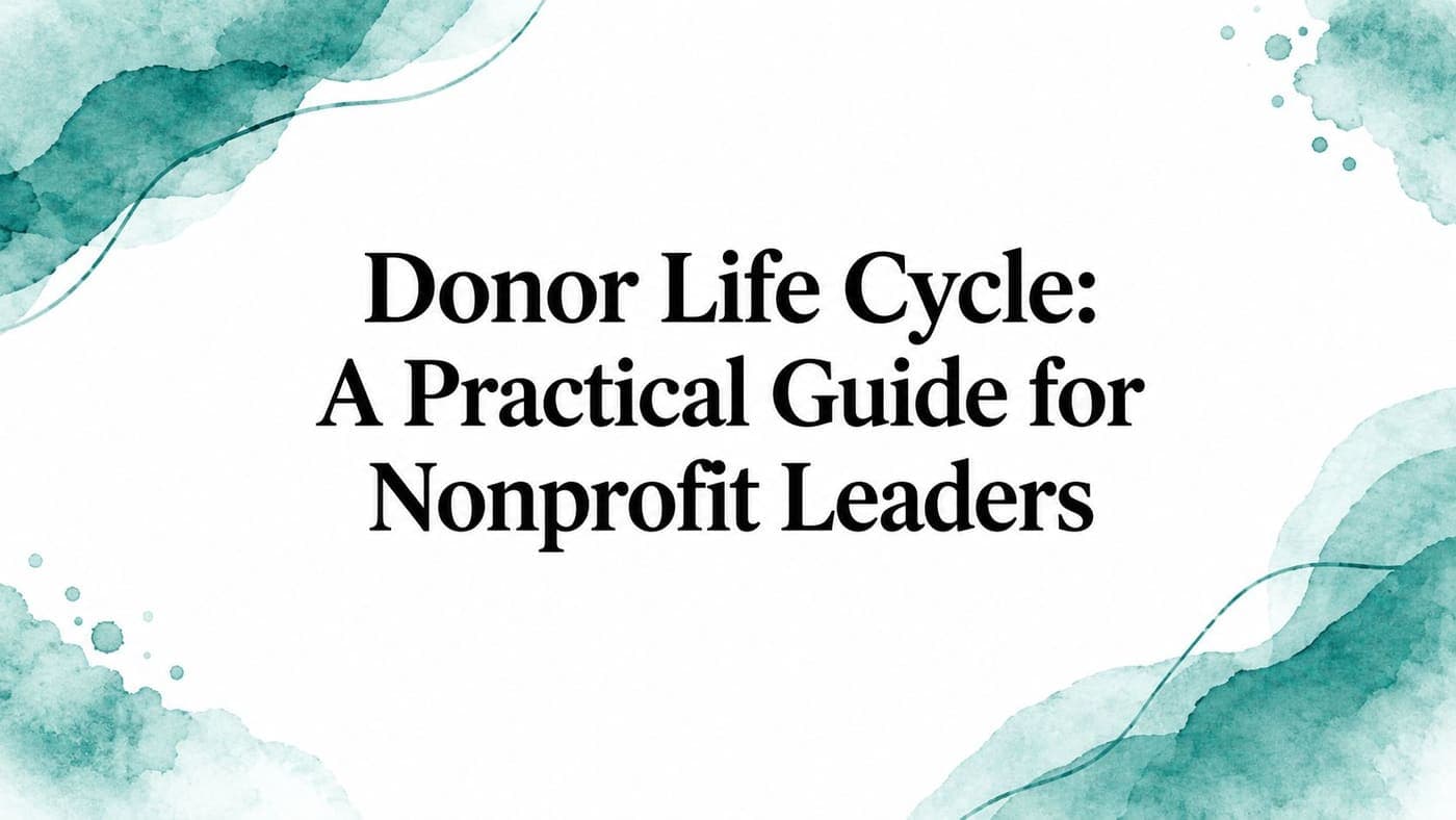 Development officer mapping donor life cycle stages after a first gift