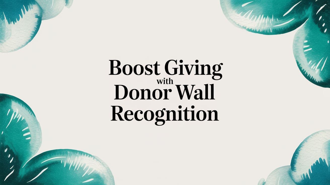 Donor wall recognition guide for nonprofit leaders and their teams