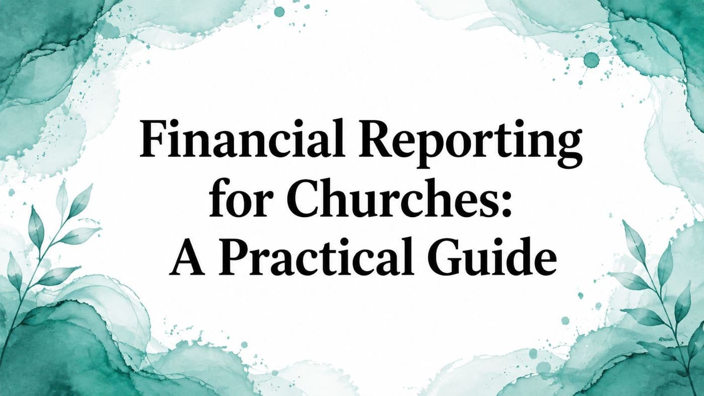 Church treasurer reviewing financial reports for restricted ministry funds