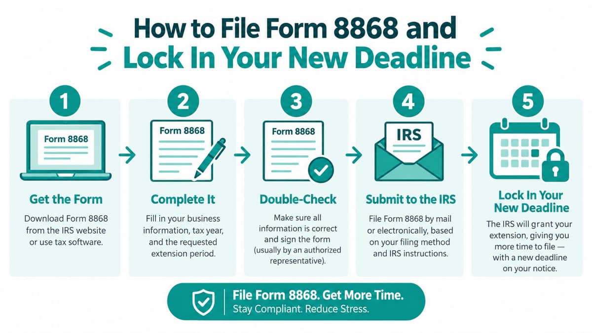 Form 8868 filing process for locking in a new Form 990 deadline