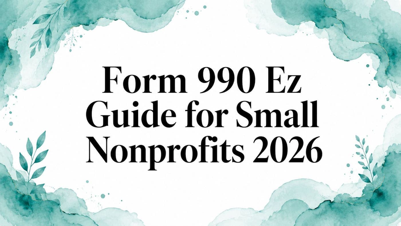 Form 990-EZ guide for small nonprofit filing preparation