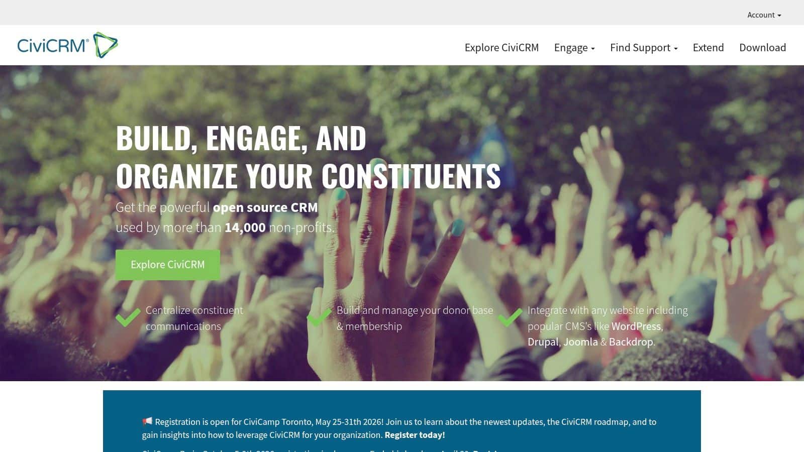 Photo showing civicrm banner in this free CRM for nonprofits guide