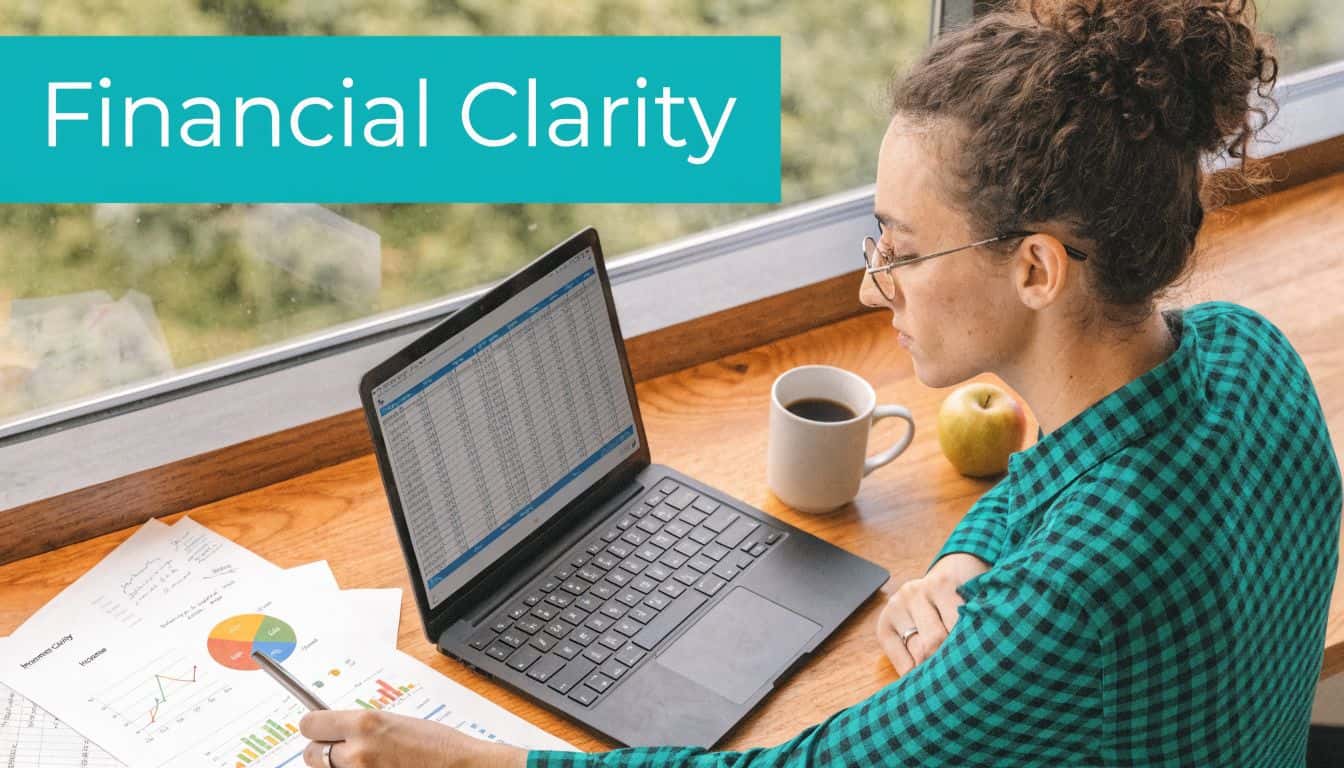 Nonprofit finance professional reviewing fundraising spreadsheets and charts