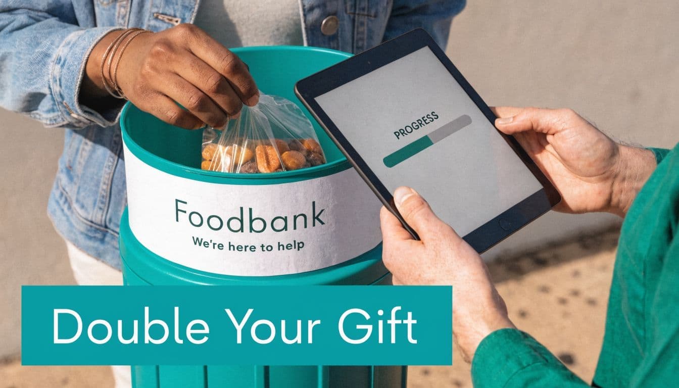 Photo showing food donation in this fundraising speech examples guide