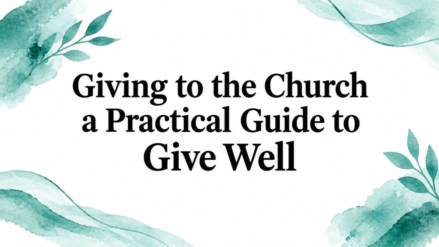 Church member preparing a designated gift the finance team can record clearly