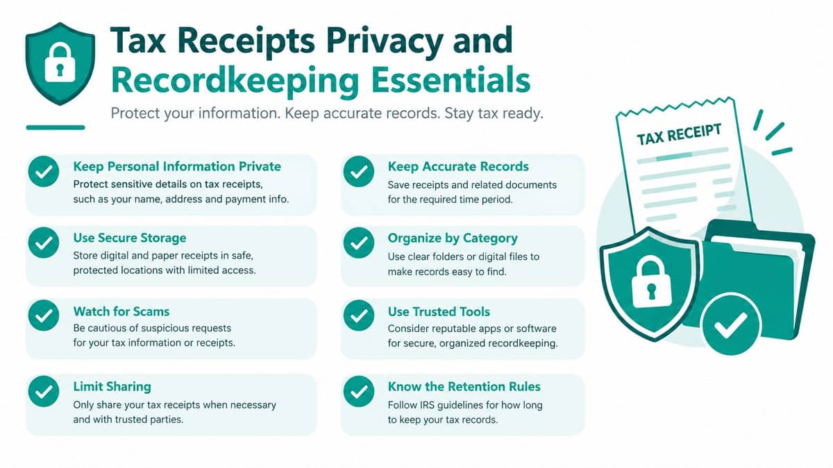 Infographic on securing church tax receipts and donor financial records