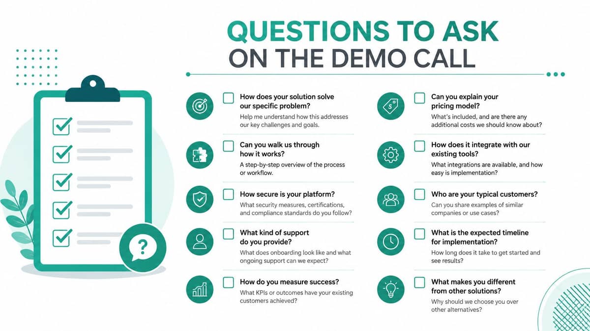 Demo checklist of questions for grant management software vendors