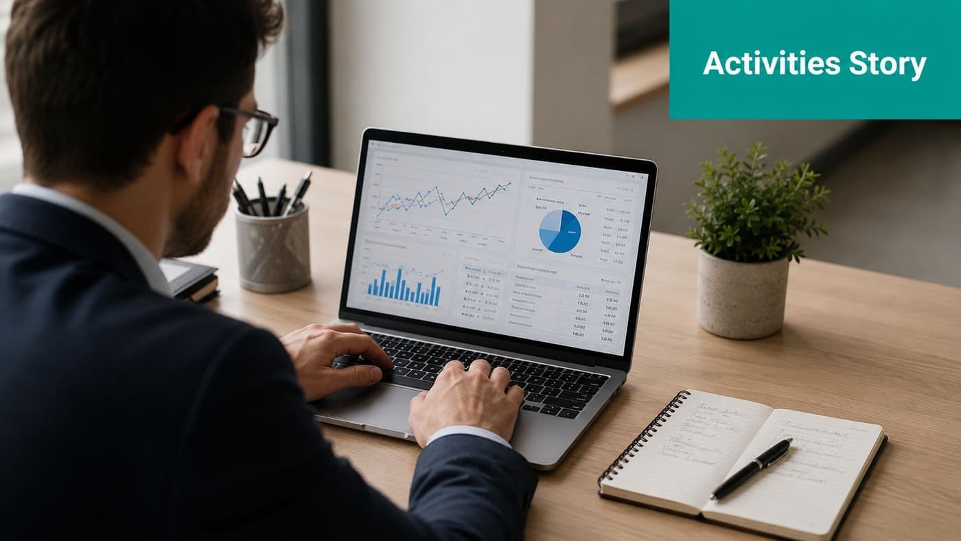 Finance leader reviewing nonprofit financial statement data reports