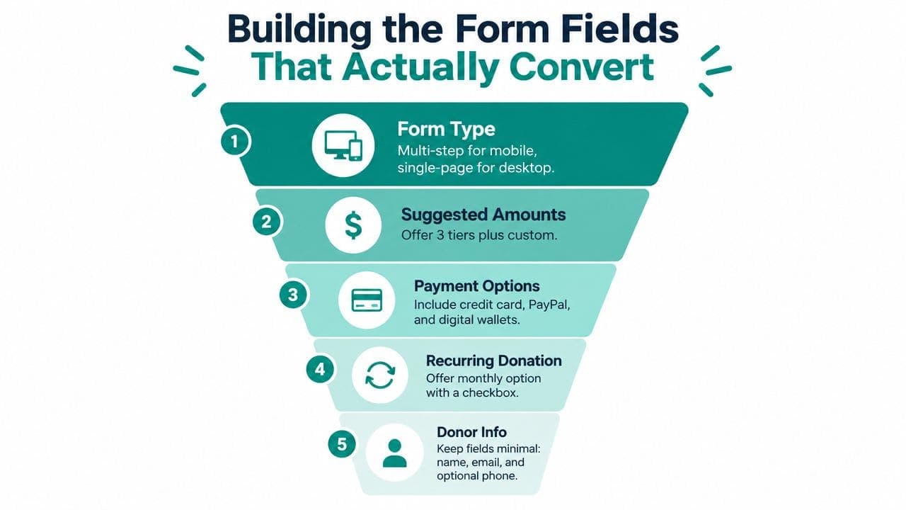 Five form elements that help an online fundraising page convert