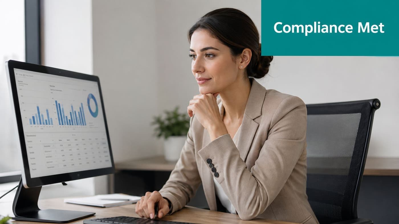 Nonprofit finance leader reviewing investment accounting data on a desktop monitor