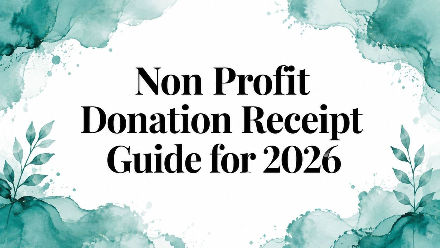 Nonprofit staff preparing a non profit donation receipt for a year-end gift