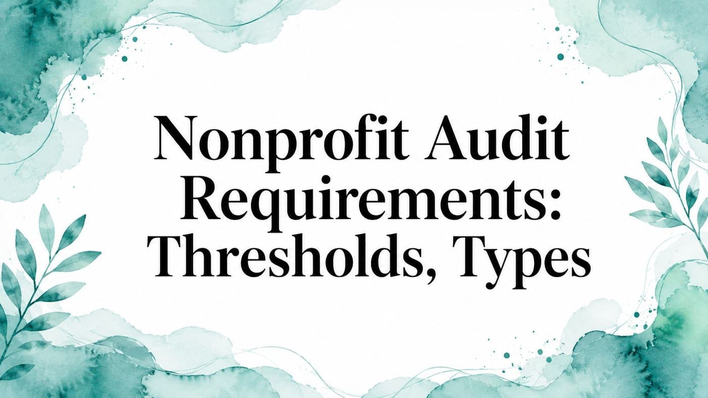 Nonprofit director reviewing audit files and federal award documentation