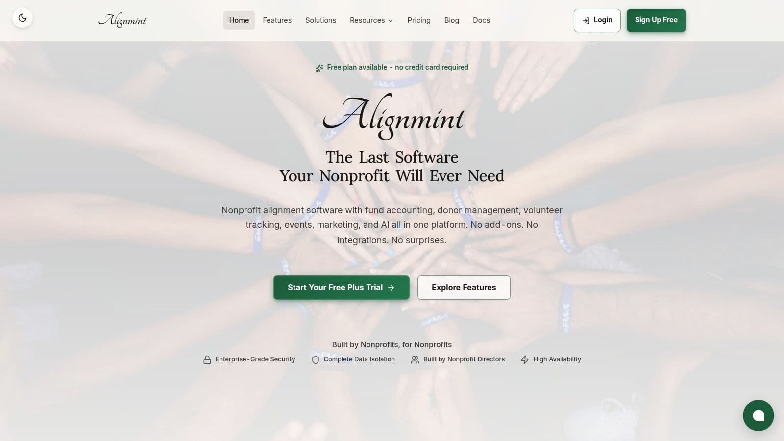 AlignMint interface featured in this nonprofit CRM software guide