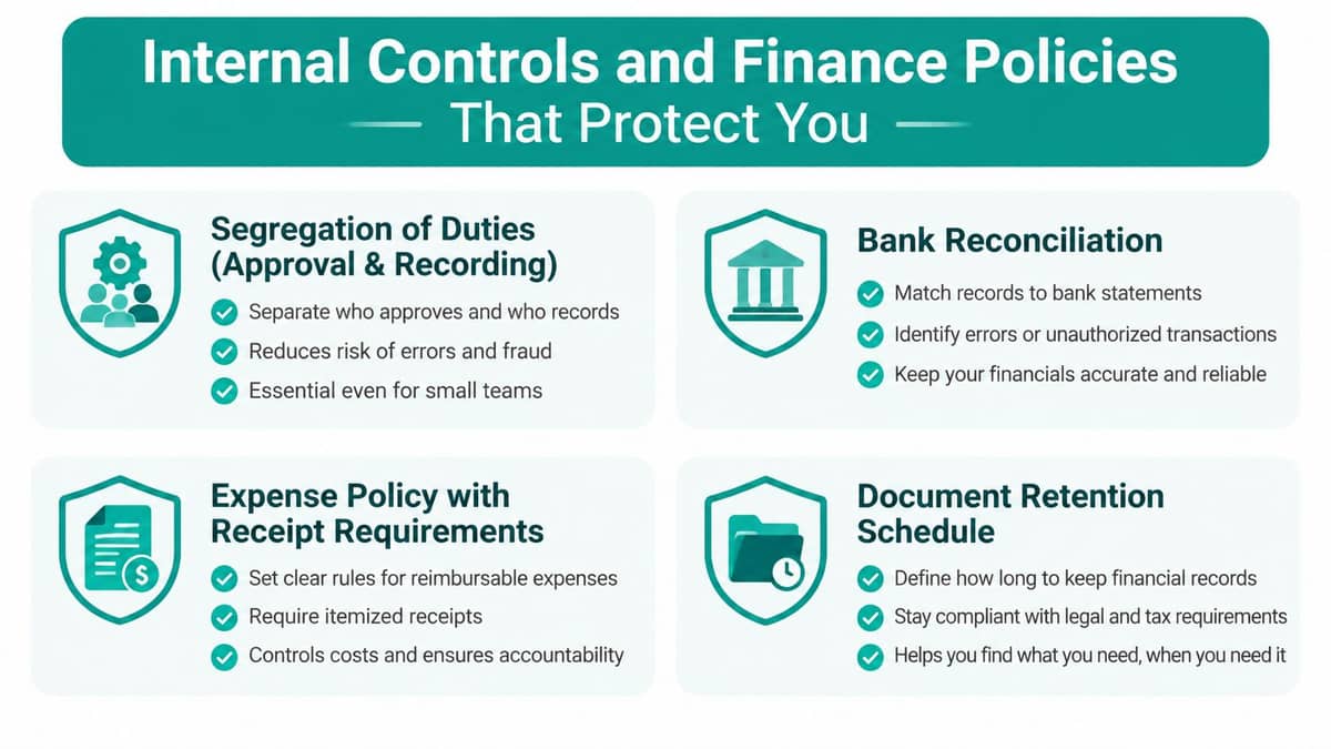 Internal controls and finance policies that protect nonprofit cash and restricted gifts