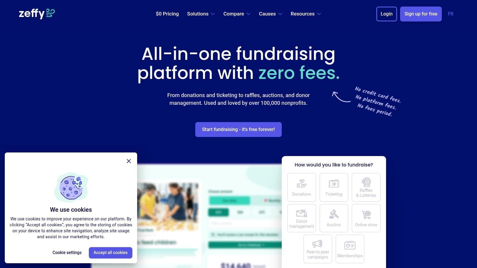 Photo showing fundraising platform zeffy in this nonprofit fundraising tools guide