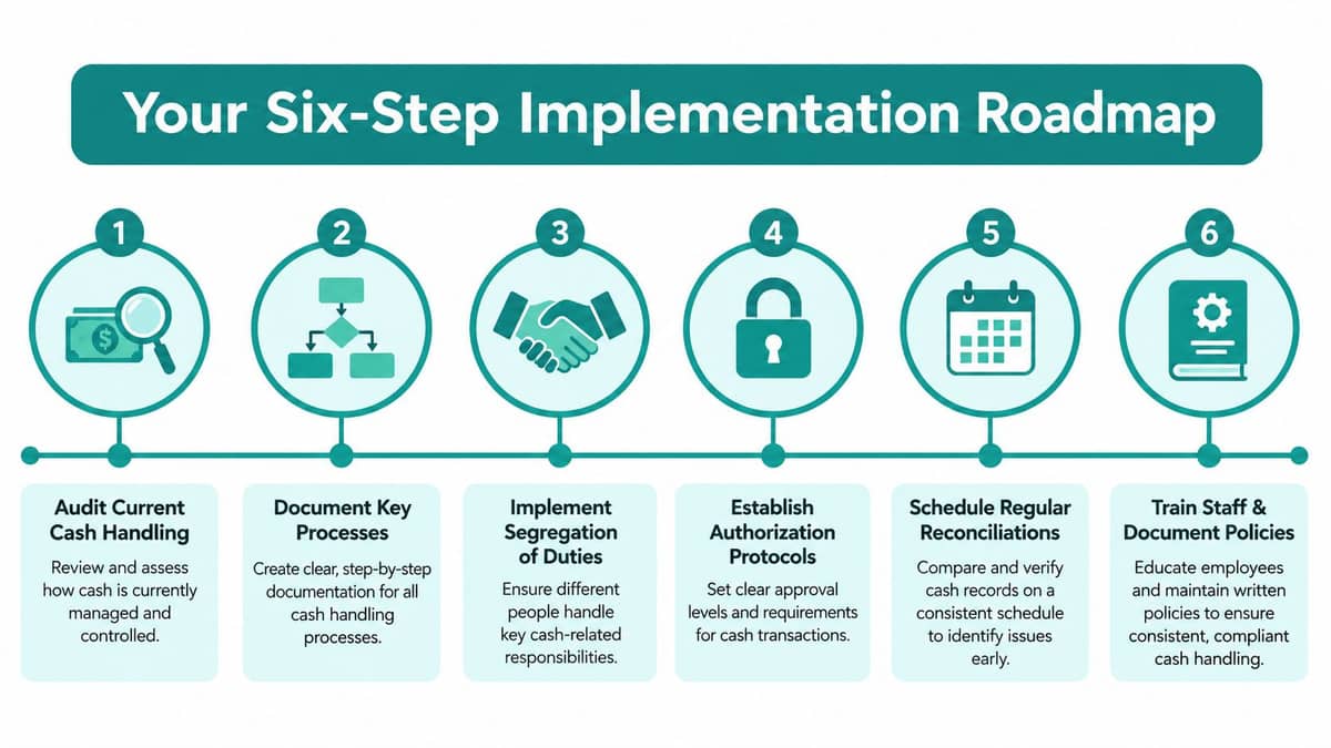 Six-step cash handling roadmap for nonprofit internal controls that staff can keep