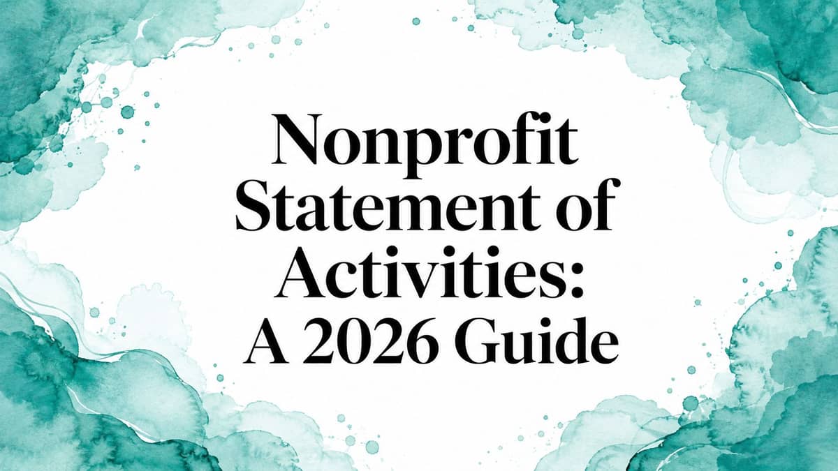 Nonprofit Statement of Activities Guide - AlignMint nonprofit software