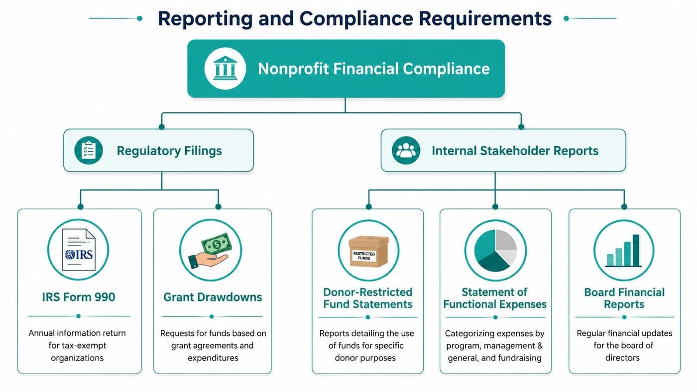 Nonprofit compliance reporting requirements for treasurer oversight calendar