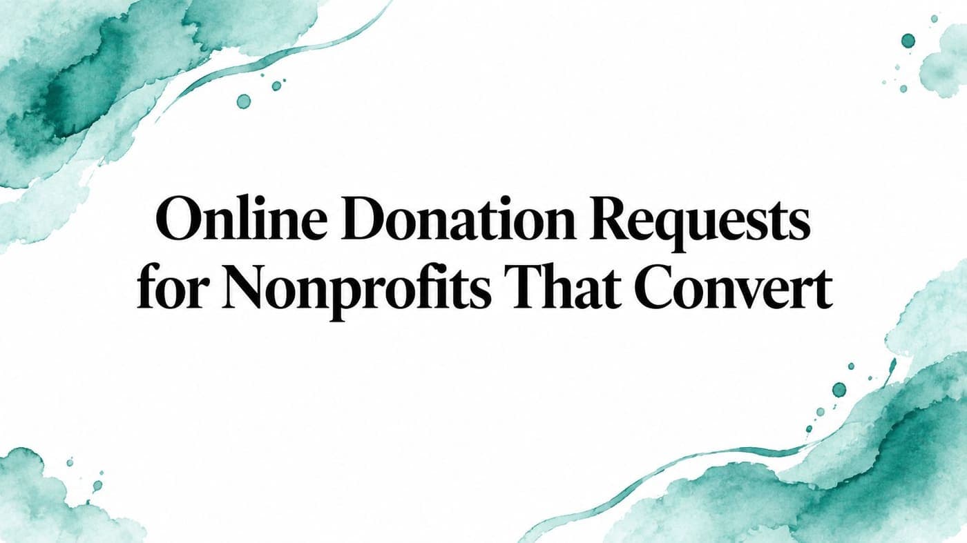 Nonprofit fundraiser drafting an online donation request for a giving campaign