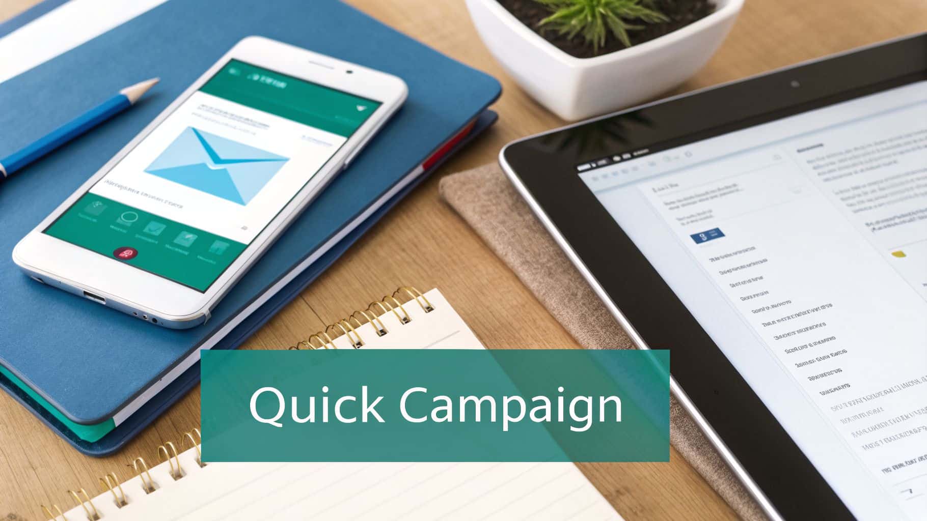 Nonprofit email campaign tools displayed on a smartphone and tablet for quick fundraising outreach