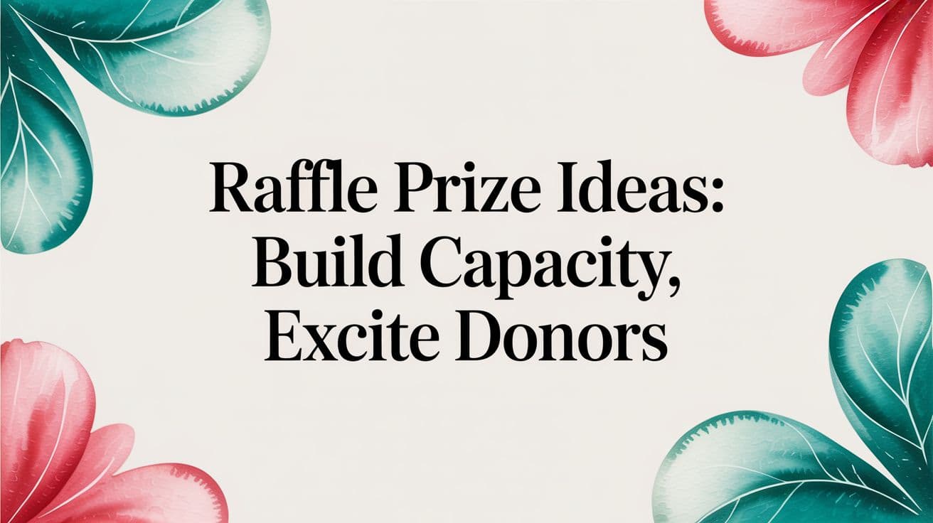 Raffle Prize Ideas: Build Capacity, Excite - AlignMint nonprofit software