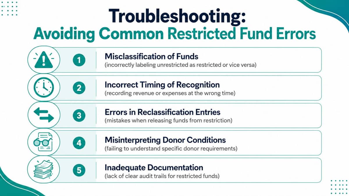 Common restricted fund accounting errors for nonprofit leaders