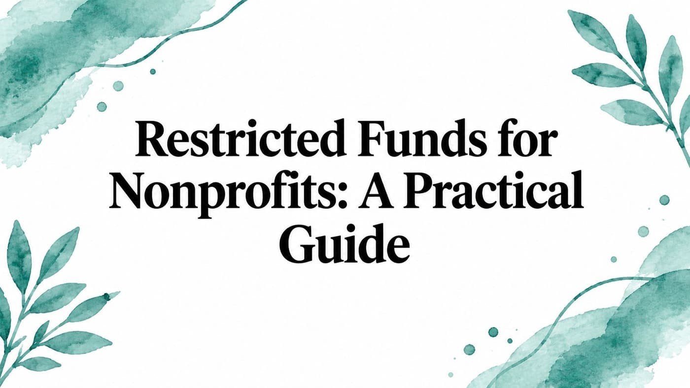 Title card for a practical guide to nonprofit restricted funds