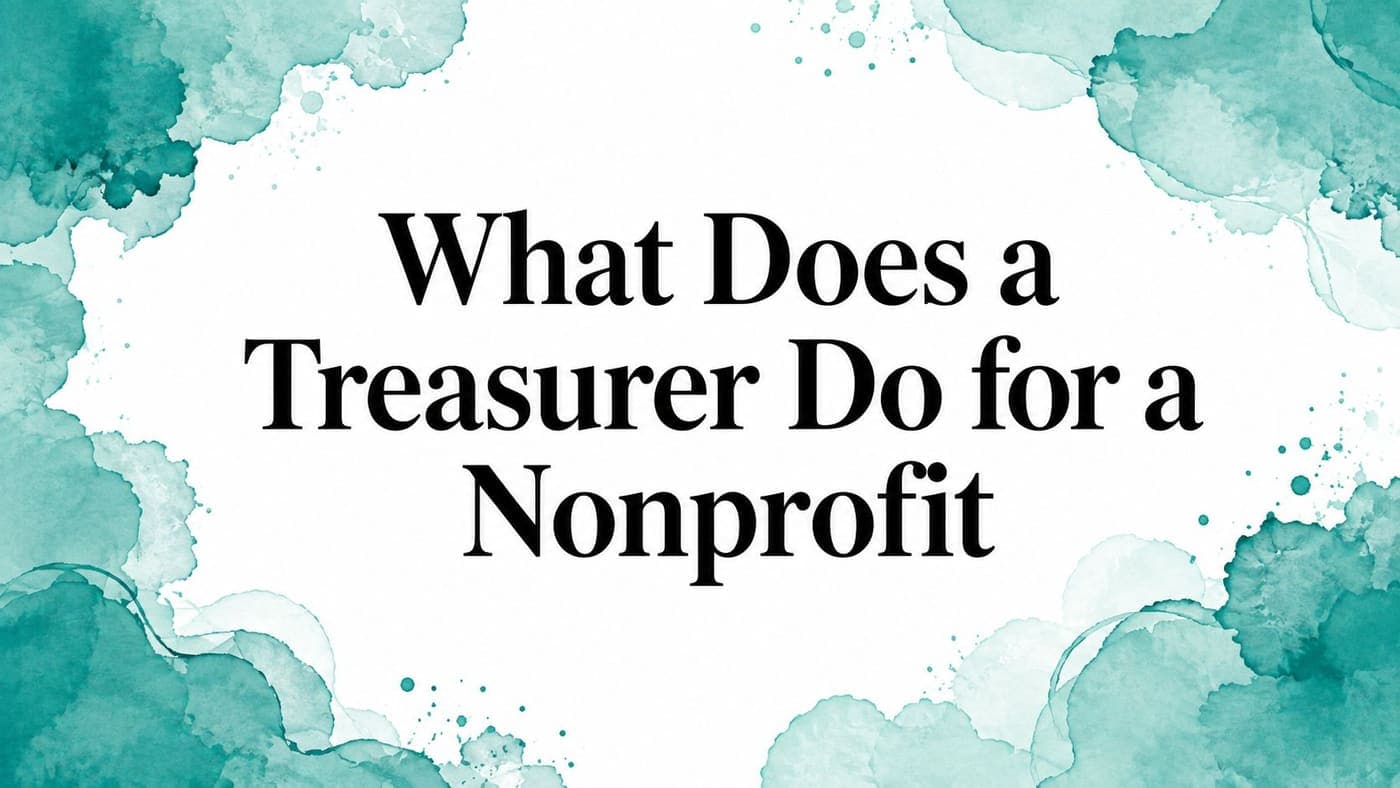 Nonprofit treasurer reviewing fund balances and board financial reports