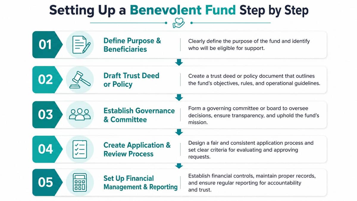 Five-step guide for establishing a nonprofit benevolent fund